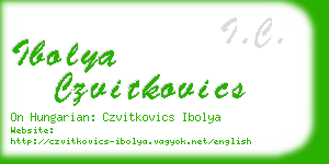 ibolya czvitkovics business card